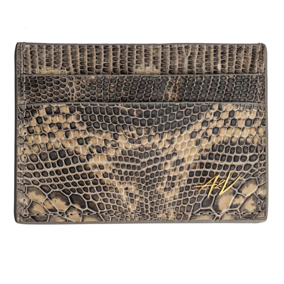 Unique Lizard Cardholder – Handmade Luxury - Sandstorm Style - Picture 1 of 5